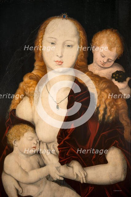 Virgin with Child and an Angel , 1539-1540. Creator: Baldung (Baldung Grien), Hans (1484-1545).