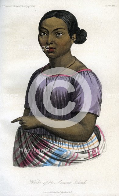 'Woman of the Mariana Islands', 1848. Artist: Unknown