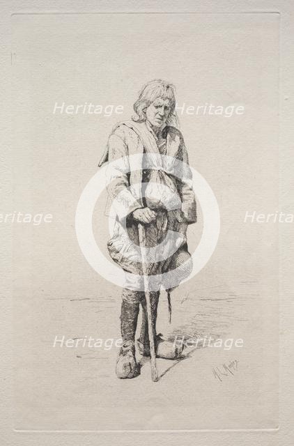 Man with Walking Stick. Creator: Mortimer Menpes (British, 1860-1938).