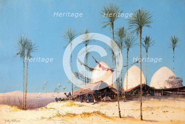 An encampment on the Nile, 1917. Creator: Dudley Hardy.