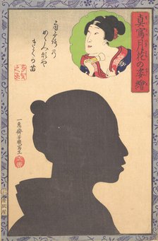 Silhouette Image of Kabuki Actor, 19th century. Creator: Utagawa Yoshiiku.