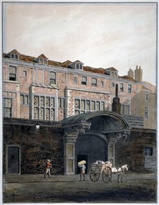 Gateway of Winchester Place, London, 1820.           Artist: George Shepherd