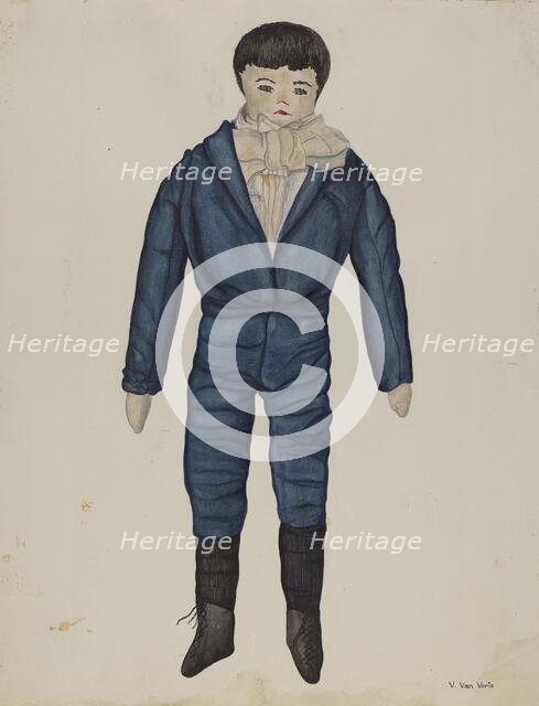 Rag Doll "Johnnie", c. 1937. Creator: Vera Van Voris.