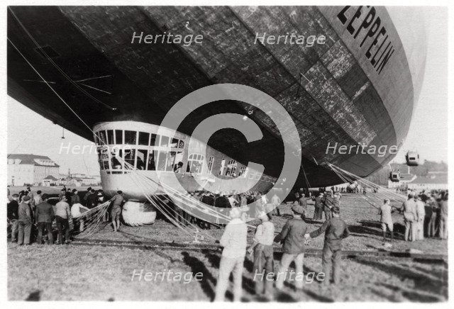 Zeppelin LZ 127 'Graf Zeppelin' after landing, 1933. Artist: Unknown