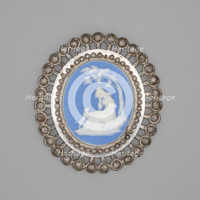 Medallion with Woman and Dog, Burslem, Late 18th century. Creator: Wedgwood.
