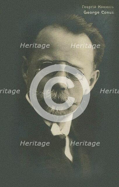 Portrait of the composer Georgi Eduardovich Conus (1862-1933), 1910s. Creator: Anonymous.