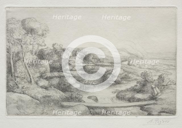 The Footbridge (La Passerelle). Creator: Alphonse Legros (French, 1837-1911).