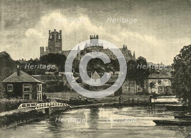 'Ely Cathedral, from the Railway Bridge', 1898. Creator: Unknown.