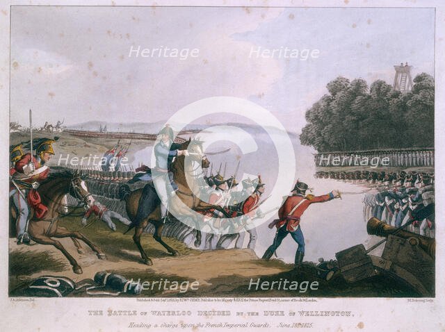 'The Battle of Waterloo decided by the Duke of Wellington...', 1819. Creator: Matthew Dubourg.