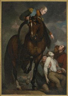 Alexander I (1777-1825), Emperor of Russia, saved a drowning man in Vilna. Creator: Northcote, James (1746-1831)