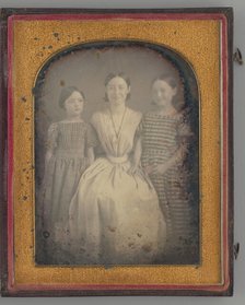 Untitled (Portrait of a Woman with Two Girls), 1846. Creator: Unknown.
