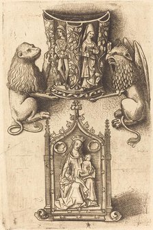 Design for a Beaker and a Pax, c. 1480. Creator: Master of St. Sebastian.