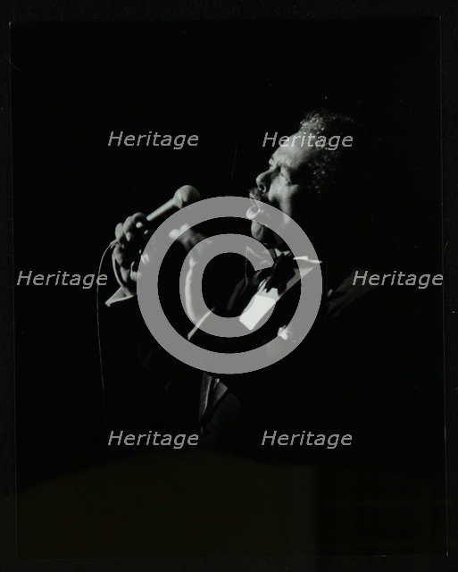 Billy Eckstine in full song at the Forum Theatre, Hatfield, Hertfordshire, 12 June 1980. Artist: Denis Williams