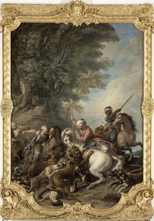 The Lion Hunt, 1735. Creator: Troy, Jean-François de (1679-1752).