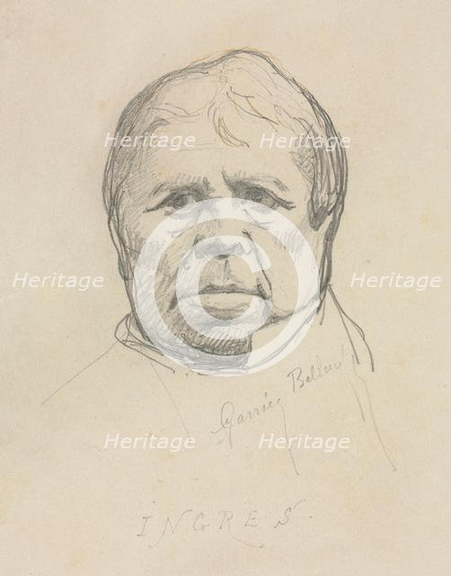 Portrait of Ingres. Creator: Albert-Ernest Carrier-Belleuse (French, 1824-1887).