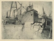 Chelsea Docks, Loading the Ship, 1907. Creator: Charles Frederick William Mielatz.