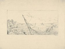 Stone Blockade off Charleston, South Carolina (from Confederate War Etchings), 1861-63. Creator: Adalbert John Volck.