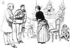 An English Christmas in Paris, drawn by A. Forestier, 1883.  Creator: Unknown.