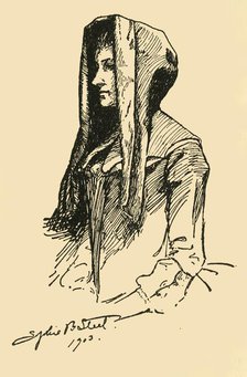 'A Camlet Hood; taken from an Orginal Garment, c1702', 1903, (1937). Creator: Sophie B Steel.