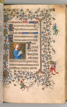 Hours of Charles the Noble, King of Navarre (1361-1425), fol. 301r, St. Geneviève, c. 1405. Creator: Master of the Brussels Initials and Associates (French).