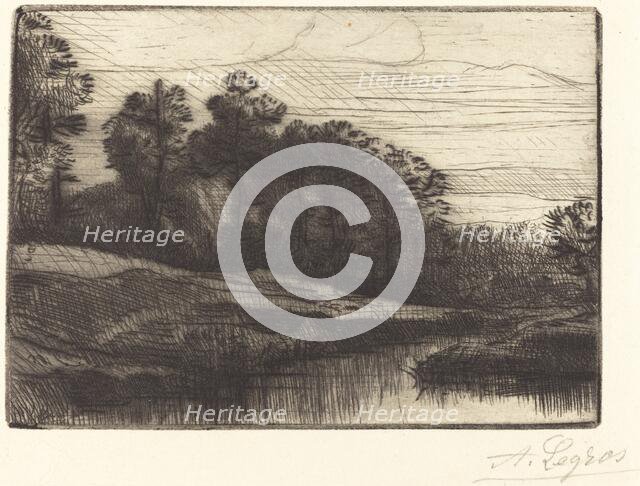 Sunset (Le soir (Coucher de soleil)). Creator: Alphonse Legros.