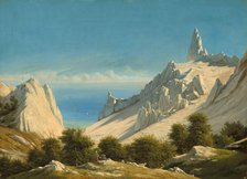 View of Sommerspiret, the Cliffs of Møn, 1846. Creator: Georg Emil Libert.