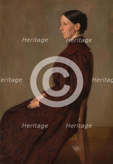 Portrait of Mrs. Anna Dick, 1896. Creator: Erik Werenskiold.
