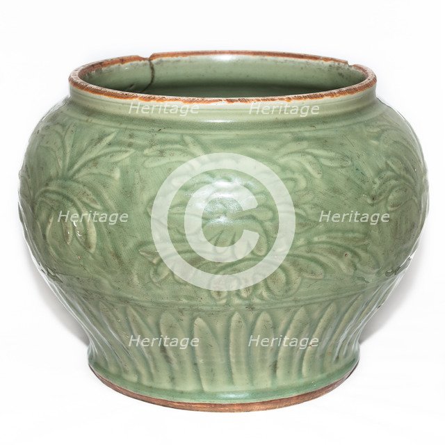 Longquan celadon jar, 14th century. Artist: Unknown.