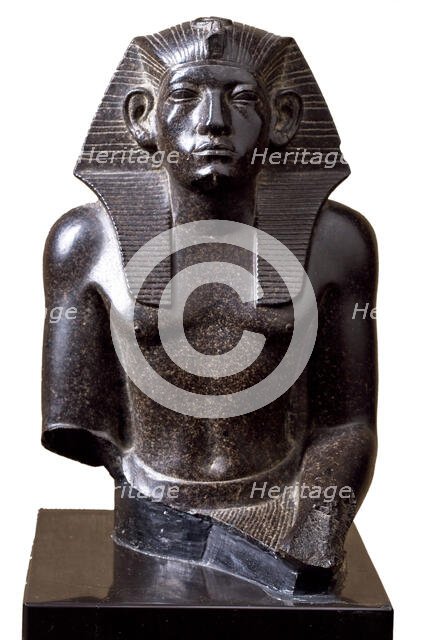 Statue of the Pharaoh Amenemhat III, 19th century BC. Creator: Ancient Egypt.