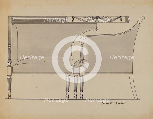 Sofa, c. 1939. Creator: Carl Weiss.