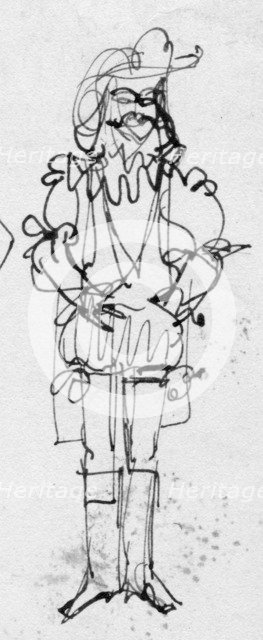 Man in period costume, c1950. Creator: Shirley Markham.