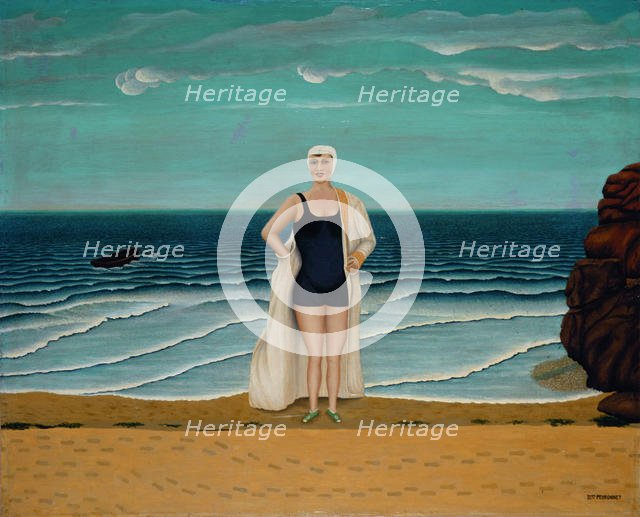 Les falaises et la mer (The cliffs and the sea), 1931. Creator: Peyronnet, Dominique (1872-1943).