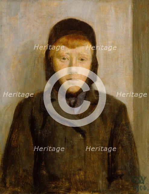 Young, red-haired boy , 1906. Creator: Erik Werenskiold.