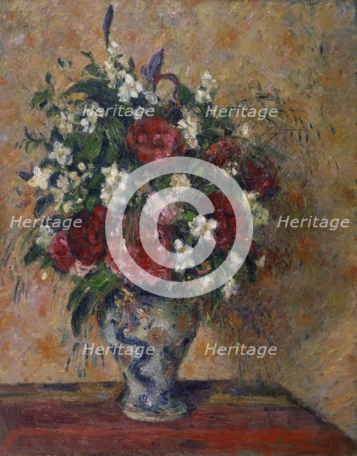 Still life with peonies and mock orange, 1872-1877. Artist: Pissarro, Camille (1830-1903)