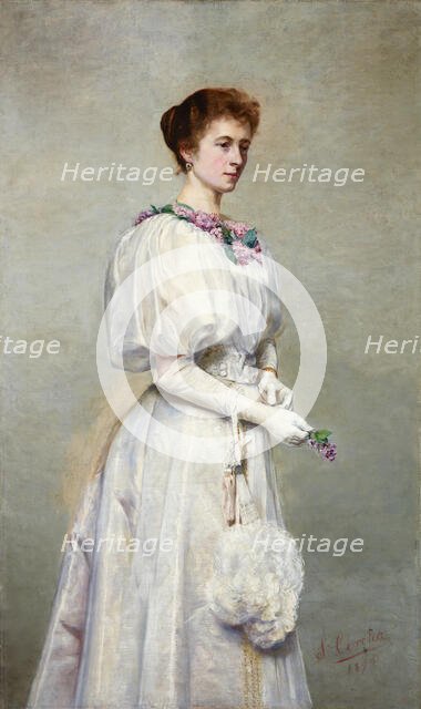 Portrait of Helena Cerchowa, 1898. Creators: Stanislaw Cercha, Helena Cerchowa.