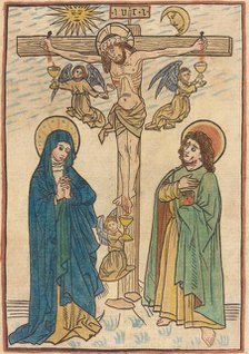Christ on the Cross with Angels, 19th century. Creator: Unknown.