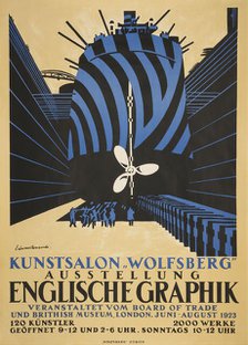 English graphic at the Kunstsalon Wolfsberg, 1923. Creator: Wadsworth, Edward Alexander (1889-1949).