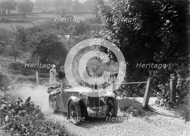 MG Magna taking part in a West Hants Light Car Club Trial, Ibberton Hill, Dorset, 1930s. Artist: Bill Brunell.