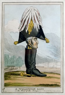 'A Wellington Boot- or the Head of the Armye', 19th century. Artist: Unknown