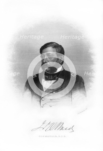 Samuel Francis du Pont, American naval officer, (1872).Artist: John A O'Neill