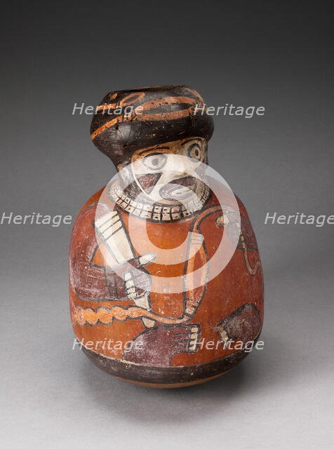 Jar in the Form of a Warrior Holding a Sling and Club, 180 B.C./A.D. 500. Creator: Unknown.