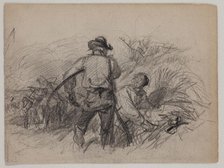 Two Men, late 19th century. Creator: Felix Octavius Carr Darley.