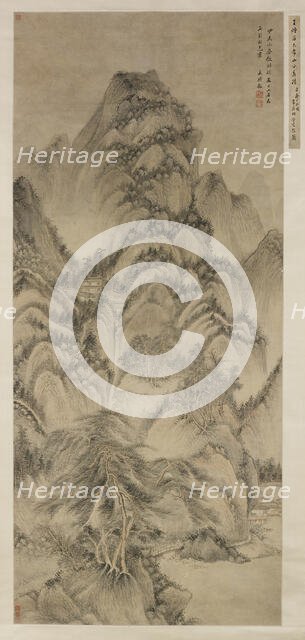 Landscape after Wang Meng, Qing dynasty (1644-1911), 1664. Creator: Wang Shimin.