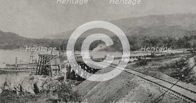 Dock of Juragua mines in the Bay of Santiago de Cuba, Cuba, 1898.  Creator: Unknown.