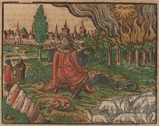Moses and the Burning Bush, c. 1500. Creator: Unknown.