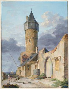 The Friedberger Warte in Frankfurt am Main. Creator: Anton Radl.