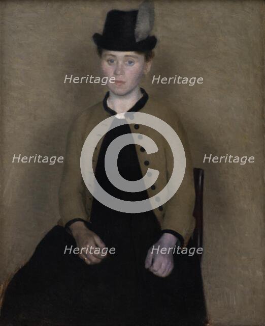 Portrait of Ida Ilsted, later the Artist's Wife, 1890. Creator: Vilhelm Hammershoi.