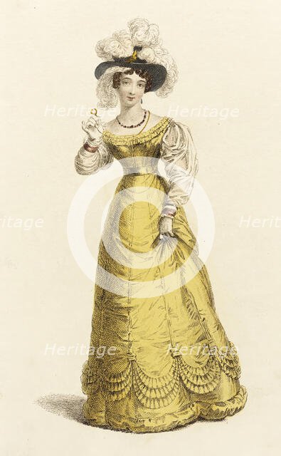 Fashion Plate (Dinner Dress), 1825. Creator: Unknown.
