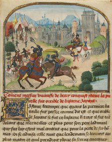 The Abduction of Ydoire, written 1463-1465; illuminated 1467-1472. Creators: Loyset Liedet, Pol Fruit.