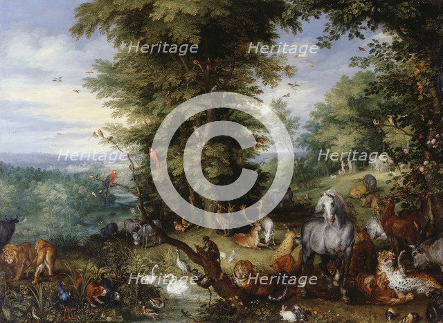 Adam and Eve in the Garden of Eden, 1615.